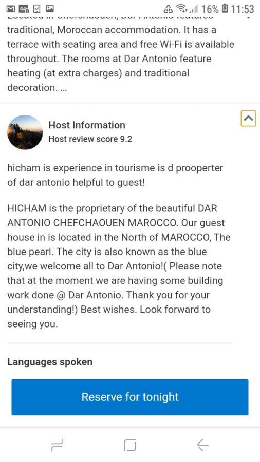Hotel Dar Antonio Xauen Exterior foto